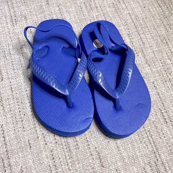 🛑sold🛑 Blue thong sandal with elastic ankle strap - Picture 1 of 2